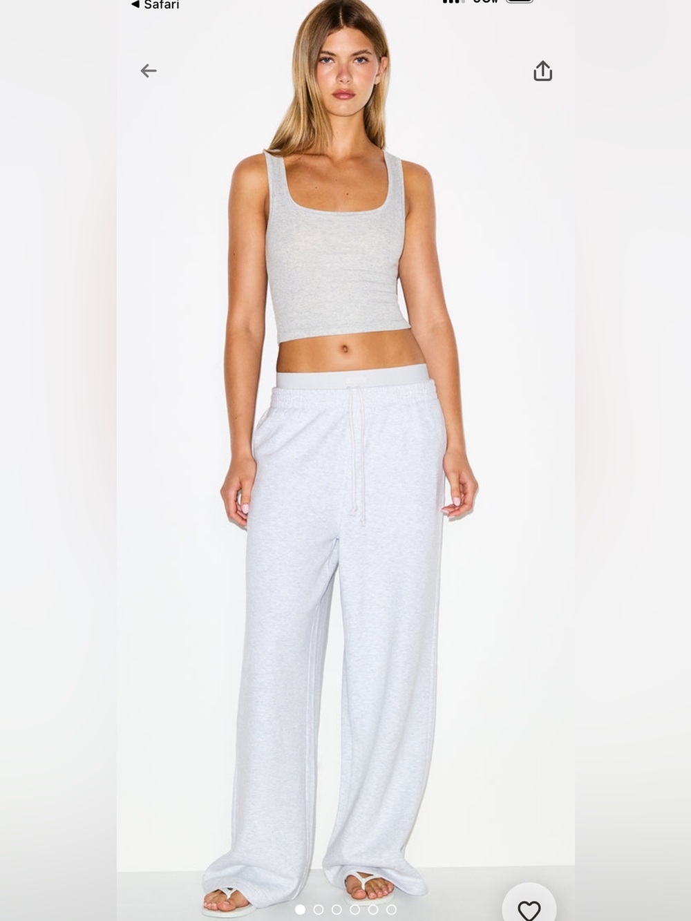 SKIMS COTTON FLEECE
EXPOSED BOXER PANT-S